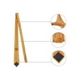 thumbnail image 3 of INSPIRE CHIC Men's Solid Color Narrow Stripes Necktie Graduation Suit Formal Ties Orange Yellow, 3 of 5