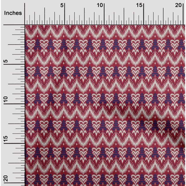 oneOone Viscose Jersey Fabric Chevron & Swirl Ikat Print Fabric BTY 60 Inch Wide