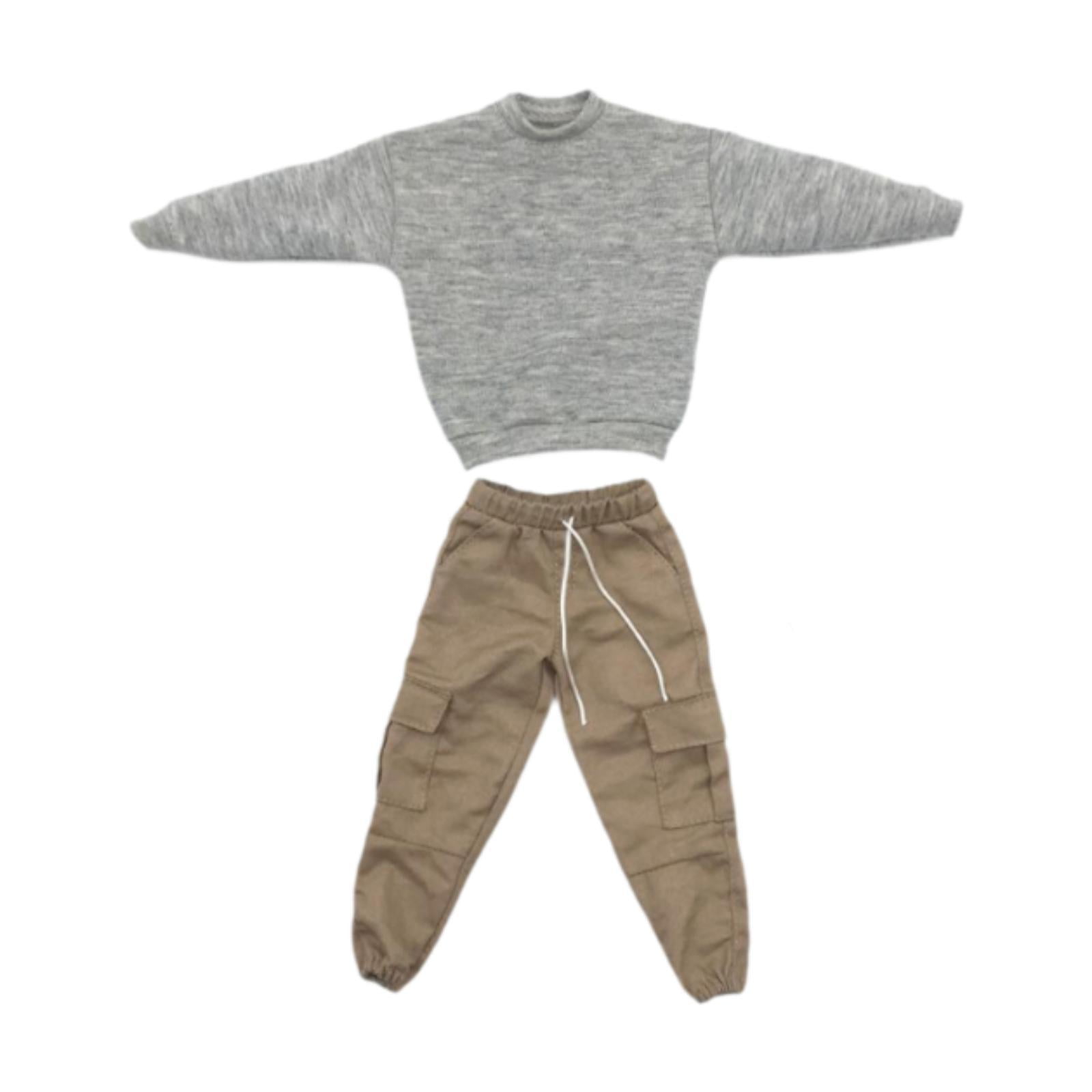 Ensemble De Costume Pour Poupée 1/6 – Veste Et Accessoires Pour Figurine Masculine 12 Pouces, Gris, Tissu Durable, Idéal Pour Collection