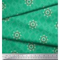 thumbnail image 2 of Soimoi Polyester Crepe Fabric Damask & Argyle Geometric Printed Fabric 1 Yard 52 Inch Wide, 2 of 3