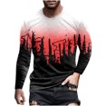 thumbnail image 1 of Chandail à Manches Longues pour Hommes Mode Décontractée Col Rond Chandail à Enfiler Imprimé T-Shirt à Manches Longues Blouse, 1 of 3