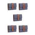 thumbnail image 2 of pitrice Leather Women Purse Rectangular Trifold for Zipper Hasp Stylish Card Holder Photo Folder Wallet Notecase Birthday Gift Blue 5Set, 2 of 6