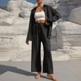 thumbnail image 4 of UPPADA Woman 2 Piece Outfit Set Fall,Women Two Piece Fall Outfits 2 Pc Oversized Outfits Fleece Zip up Hoodie Matching Drawstring Joggers Tracksuit Sets with Pockets Black,XXL, 4 of 6