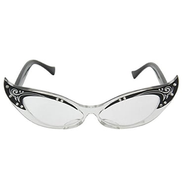 Elope Vintage Cat Eye Glasses (Black)