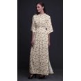 thumbnail image 4 of Bimba Rayon Leaves & Flowerpecker Bird Printed Womens Long MaxiDressGown With Side Slit-X-Large, 4 of 6