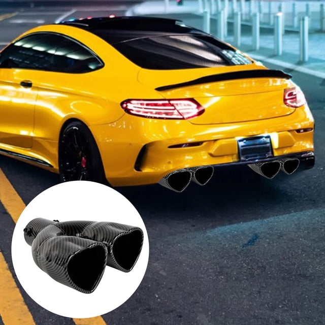 Heart-Shaped Dual Exhaust Tailpipe Tip | Car Modification Accessory for Enhanced Performance & Style | Stainless Steel Construction for Sedan, SUV, or Sports Car