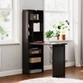 thumbnail image 2 of HOMCOM Bureau Convertible avec Tableau Noir et Étagère Table Multifonction, Noir, 2 of 10