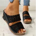 thumbnail image 4 of jovati Summer New Style Thick-soled Slope With Embroidered Hollow With Roman Slippers, 4 of 9