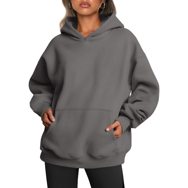 ORUYROP Sweat à Capuche Surdimensionné pour Femmes Pull Pull à Manches Longues avec Poche
