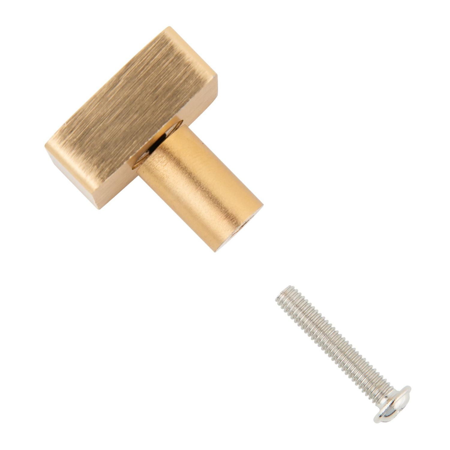Era Square Paquet de 2 Bouton Dorée Brossée