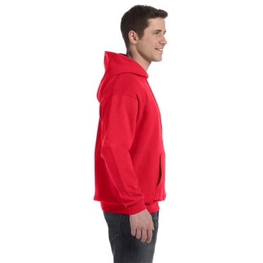 Hanes B22000073 Ecosmart Hooded Sweatshirt, Athletic Red - Small