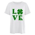 thumbnail image 2 of TopLLC St. Patrick's Day Patricks Day Chemises pour Femmes Hauts de Sarrau St Patricks Day Mode pour Dames St. Imprimé Manches Courtes Col Rond Chemise Femme Décontractée Ample, 2 of 4