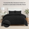 thumbnail image 1 of Mainstays Queen Comforter Set, Soft Lightweight & All Season, 3-Piece, Black, 1 of 9