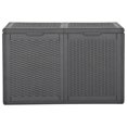 thumbnail image 2 of vidaXL Garden Storage Box 180L Black PP Rattan, 2 of 5