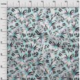 thumbnail image 3 of oneOone Rayon Aqua Blue Fabric Tropical Leaf With Abstract Texture Sewing Material Print Fabric By The Yard 56 Inch Wide, 3 of 4