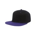 thumbnail image 1 of Top Headwear Flat Bill Adjustable Snapback Cap - Black/Purple, 1 of 2