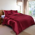 thumbnail image 4 of Unique Bargains Satin Duvet Cover Set 3 Piece and Pillow Sham Set, 4 of 8