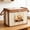Brown, variant on Transparent Book Storage Box, Foldable Waterproof Organizer Bin, Large Capacity Dustproof Book Container, Portable Home Office File Storage Case, Clear Desktop Organization Box