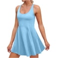 thumbnail image 4 of cfhntfmh Robes de Tennis pour Femmes Robe de Golf d'Entraînement avec Shorts Intégrés Mode à Bretelles Spaghetti Sans Manches Robe Athlétique, 4 of 5