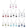 thumbnail image 1 of Becaristey Necklace Earrings Set Wide Applicable Occasions Stylish And Fashionable Lightweight And Comfortable black, 1 of 6