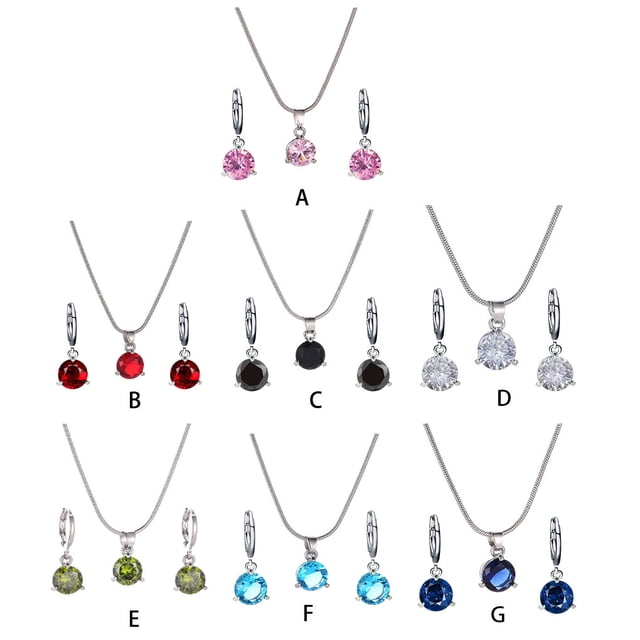 Becaristey Necklace Earrings Set Wide Applicable Occasions Stylish And Fashionable Lightweight And Comfortable black