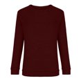 thumbnail image 4 of FAIWAD Womens Spring Tunics Tops Long Sleeve Round Neck Loose Casual Pullover Tops Basic Solid Color Tops, 4 of 6