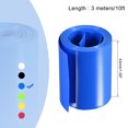 thumbnail image 2 of Unique Bargains 43mm Flat 10ft Blue PVC Heat Shrink Tube Wraps Battery Wrap for Big Battery Pack, 2 of 5