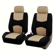 Estbridge 4-Season Universal Car Seat Covers  Polyester Fabric  No Padding  Easy Install with Hook  Hand-Washable/Dry Clean  Comfort Fit for All Vehicle Models