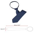 thumbnail image 2 of EIGTHTAIL Cravate pour Hommes Fermeture Éclair Cravate Réglable pour Décontracté Formel Bleu Marine -5, 2 of 4