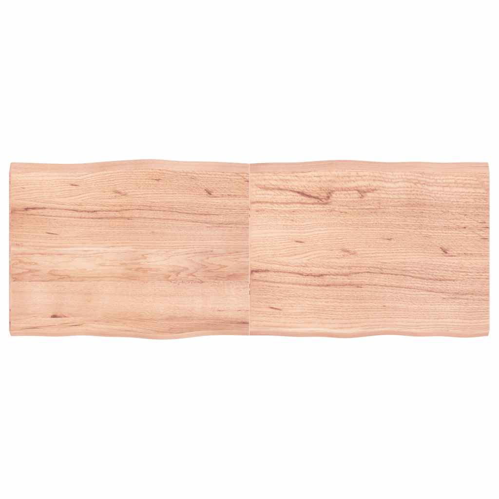 vidaXL Table Top Light Brown 160x60x(2-4)cm Treated Solid Wood Live Edge