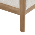 thumbnail image 3 of Bouclair Off White Fabric and Wood Bench, 3 of 7