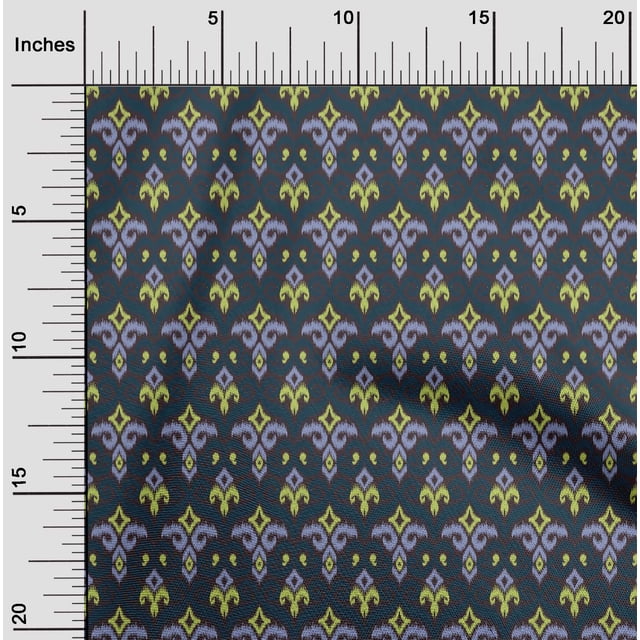 oneOone Georgette Viscose Fabric Swirl & Paisley Ikat Fabric Prints By Yard 42 Inch Wide