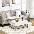thumbnail image 2 of HOMCOM Lift Top Coffee Table with Hidden Storage Compartment Lift Tabletop, 2 of 10