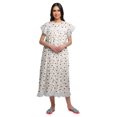 thumbnail image 2 of Moomaya Chemise de Nuit d'Allaitement à Col Rond Imprimée pour Femmes en Coton, 2 of 6