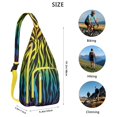 thumbnail image 4 of Rainbow Zebra Print Sling Bag - Colorful Abstract Zebra Stripes Crossbody Backpack for Women & Men, Modern Fashion Shoulder Bag (Cute Cartoon Zebra Pattern, Water-Resistant & Lightweight), 4 of 4