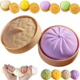 thumbnail image 2 of 1PC Sticky Slow Rising Squishing Dumpling , 3.94 Inch,Assorted Colors Dumpling Squeeze Toys, Realistic Food Squishies Relief Fidget Toys for Decompression Anxiety Relaxation(Purple), 2 of 9