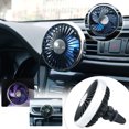 thumbnail image 1 of BotaniNest Car Fan USB Powered For Mounted 360° Rotatable With Colorful Light Portable Clip Fans That Blow Cold Air Vent Cooler Small Mini Silent Fan For Vehicle Van Truck, 1 of 7