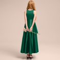 thumbnail image 4 of Robe Enfant Fille Robes Formelles Fête Robe Récital Performance Concours Élégante Sans Manches Robes Fille Vert 2 Ans-3 Ans, 4 of 4
