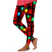Winter Saving! HVOBTTY Women's Casual Long Leggings, Womens Christmas Fashion Printed Leggings Yoga Casual Pants Leggings Multicolor, S