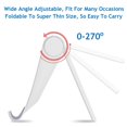 thumbnail image 3 of Cell Phone Stand for Desk, Foldable Cell Phone Holder Mobile Stand Phone Dock, Multi-Angle Universal Adjustable (White), 3 of 5