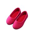 thumbnail image 1 of MAWCLOS Mocassins pour Enfants à Bout Rond Ballerines à Enfiler Chaussures Habillées Décontractées à Tige Basse Chaussures de Mariage Rose Rouge 11C, 1 of 2
