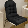 thumbnail image 4 of jinwen High Back Patio Chair Cushion Indoor Outdoor High Back Rocking Chair Cushion Black, 4 of 8