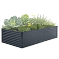 thumbnail image 2 of Galvanized Steel Raised Garden Bed Planter Box – Large Weatherproof Outdoor Pot with Open Base, Protective Mesh Cover, Ergonomic Design for Vegetables, Herbs & Flowers – 120x60x90cm, Grey, 2 of 10