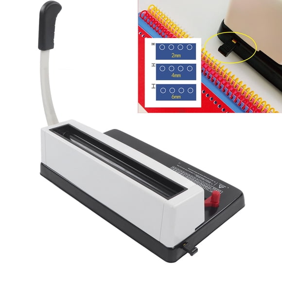 Wire Binder, Spiral Coil Binding Machine Oval Hole Humanized Handle For A5 Size For Letter Size