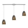 thumbnail image 1 of ElkGroup International 10465/3L-BRF Fissure 3 Light Pendant In Satin Nickel And Smoke Glass, 1 of 3