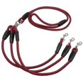 thumbnail image 3 of Pet Dog 3 Way Nylon Woven Coupler Traction Leash 3 Small Dogs Walking Leader, 3 of 8