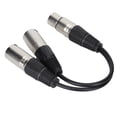 thumbnail image 1 of Audio Balanced Cable, Stable Performance XLR Female To Dual XLR Male Cable Professional Noise Suppression Double Head  For Audio Adapter Black, 1 of 8
