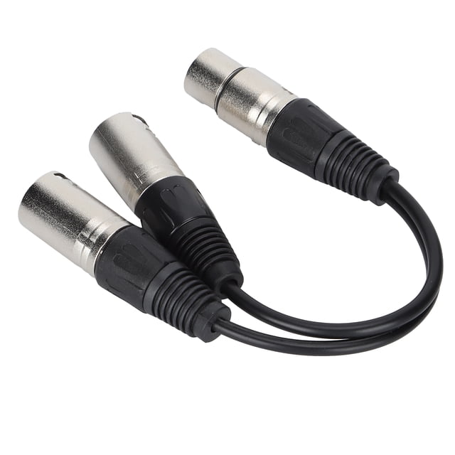 Audio Balanced Cable, Stable Performance XLR Female To Dual XLR Male Cable Professional Noise Suppression Double Head For Audio Adapter Black