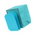 thumbnail image 1 of ziyahi Leather Deck Case 100+ Sleeved Cards for Business Cards Light Blue, 1 of 7