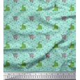 thumbnail image 1 of Soimoi Rayon Fabric Geometric Shapes,Crocodile & Rhinoceros Kids Printed Fabric 1 Yard 42 Inch Wide, 1 of 3